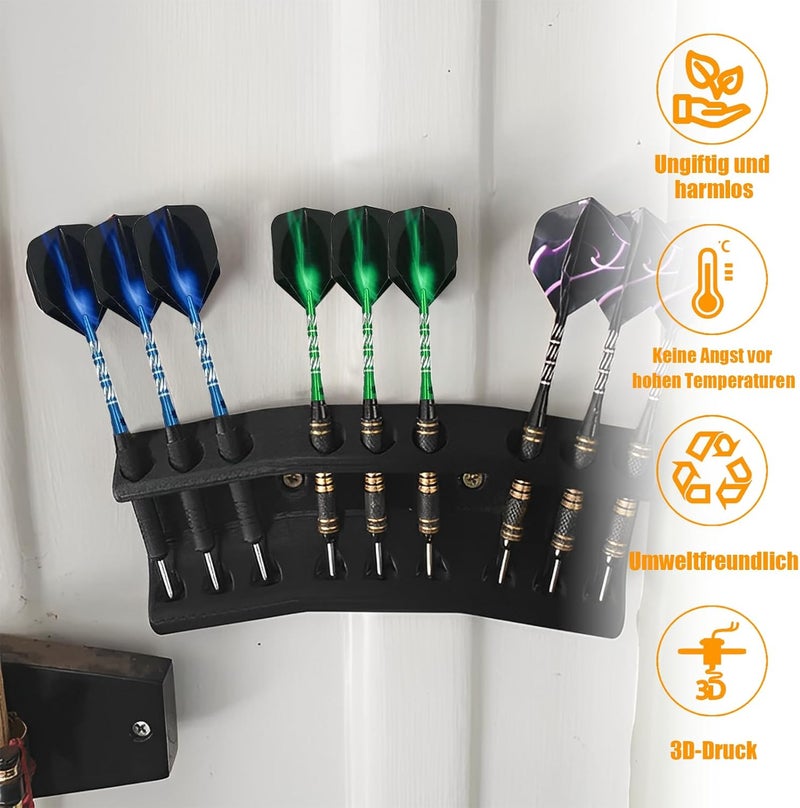 Bantlou 2 Pcs Wall Mounted Dart Holder, Dart Racks to Display 6 and 9 Darts, Unique Gift for Dart Players - Image 3